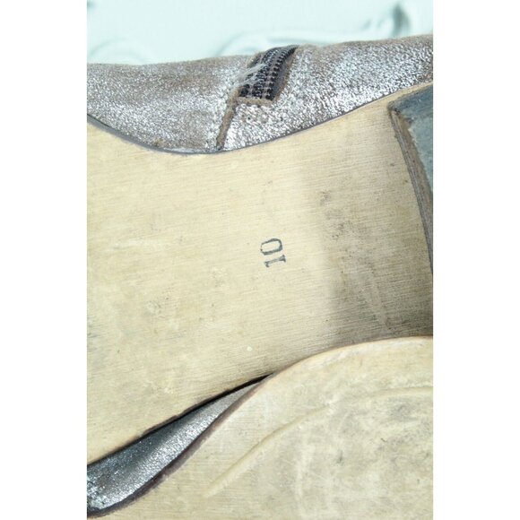 Seychelles Metallic Brown Slouch Side Zip Almond Toe Ankle Boots Size 10 - Picture 8 of 9